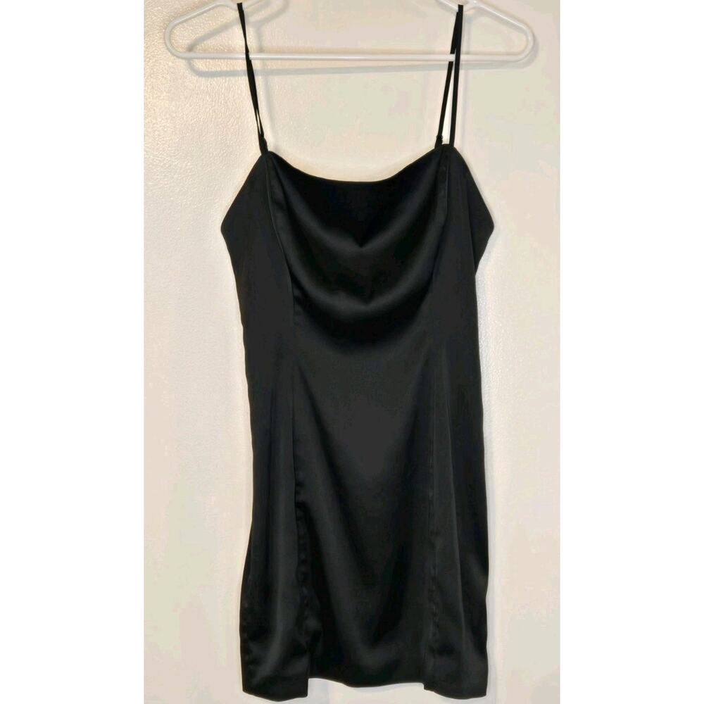 Aritzia Sunday Best Black Shimmer Mini Dress Silky Size 4